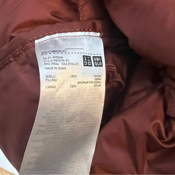 Uniqlo Ultra Light Down Rust Puffer Long Jacket - Picture 3 of 5